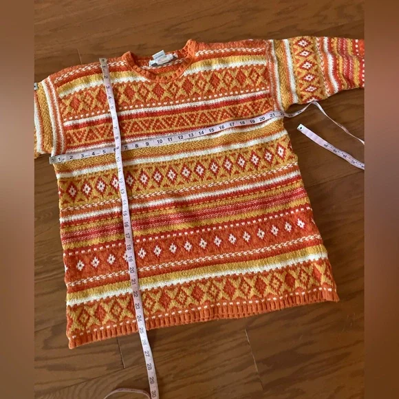 Vintage Adrienne Vittadini Sport 80% silk 20% cotton Sweater L 3/4 sleeve - Picture 9 of 10